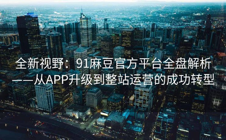 全新视野：91麻豆官方平台全盘解析——从APP升级到整站运营的成功转型