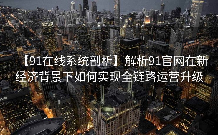 【91在线系统剖析】解析91官网在新经济背景下如何实现全链路运营升级